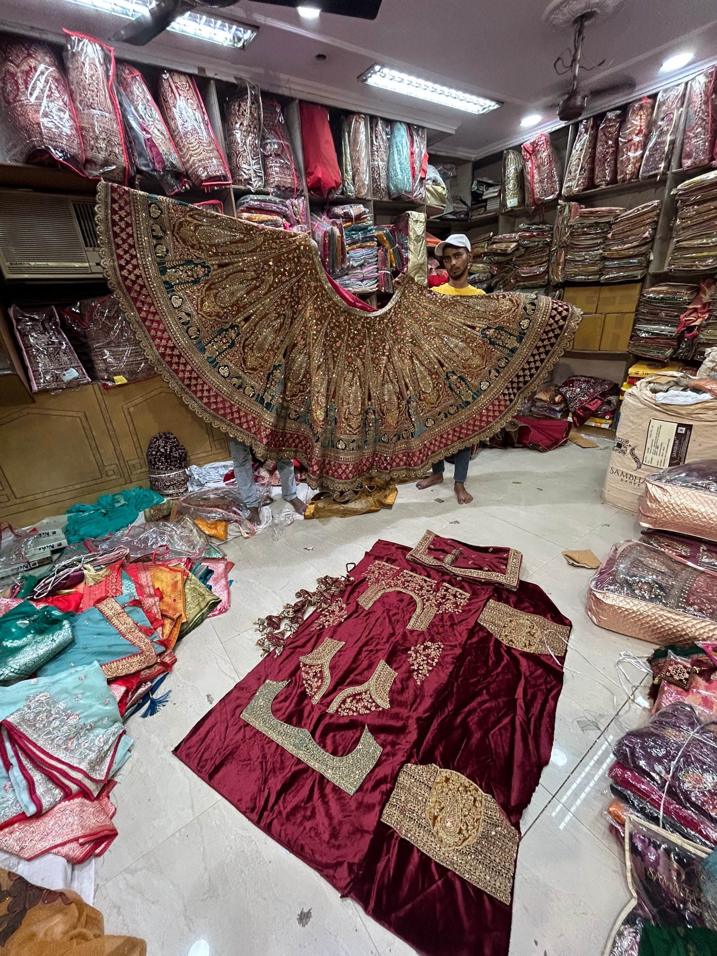 Royal mustard heavy bridal lehenga ( happy customer)