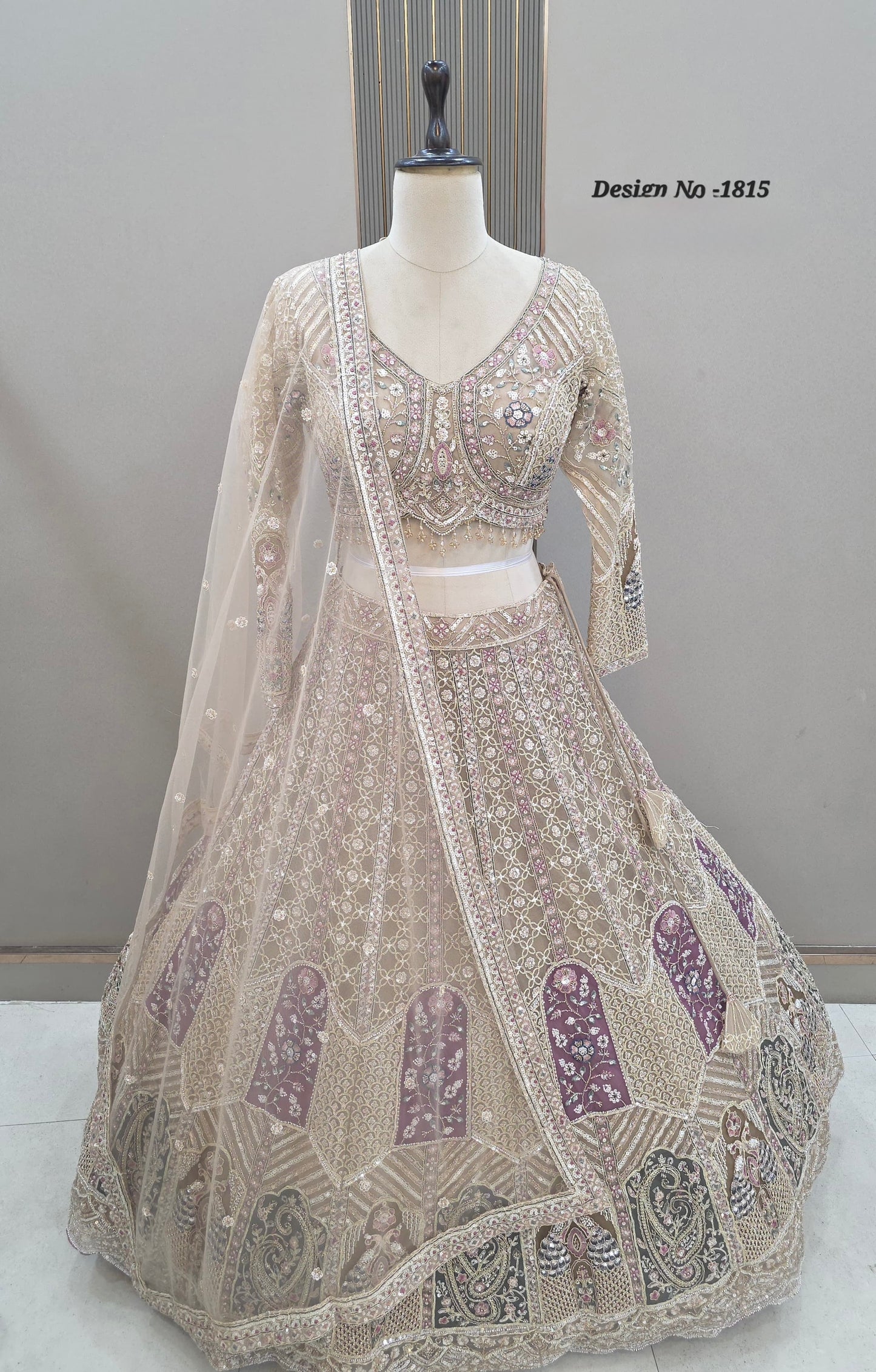 White Crop Top Lehenga