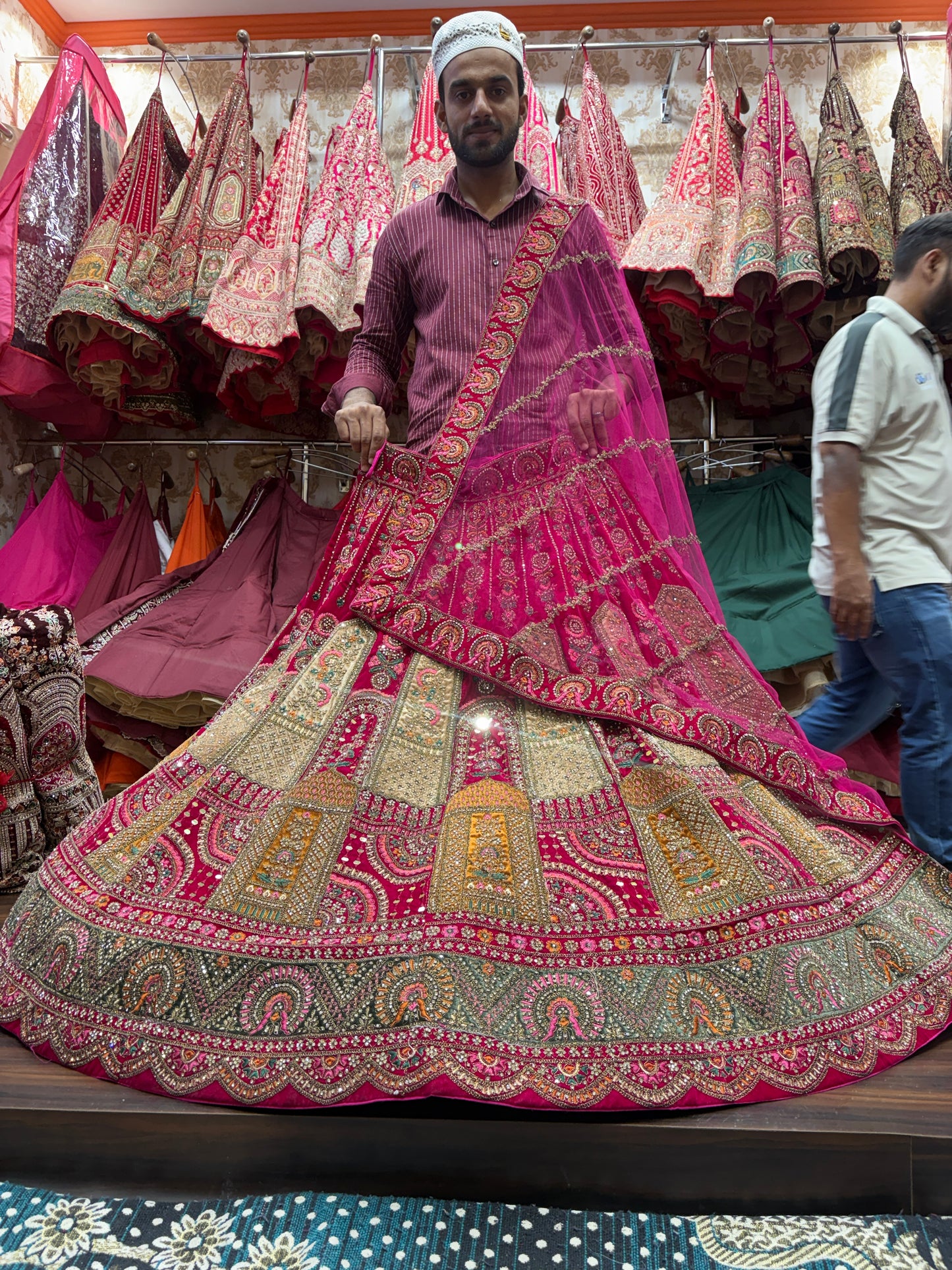 Lovely maroon bridal Lehenga