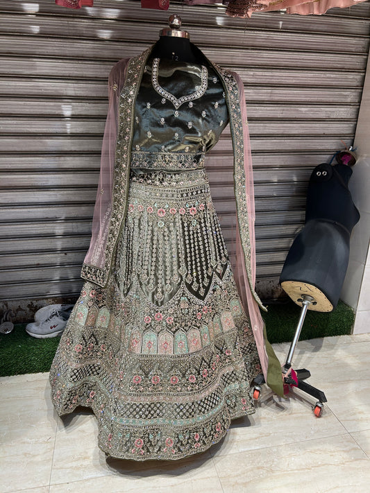 Trendy light green lehenga