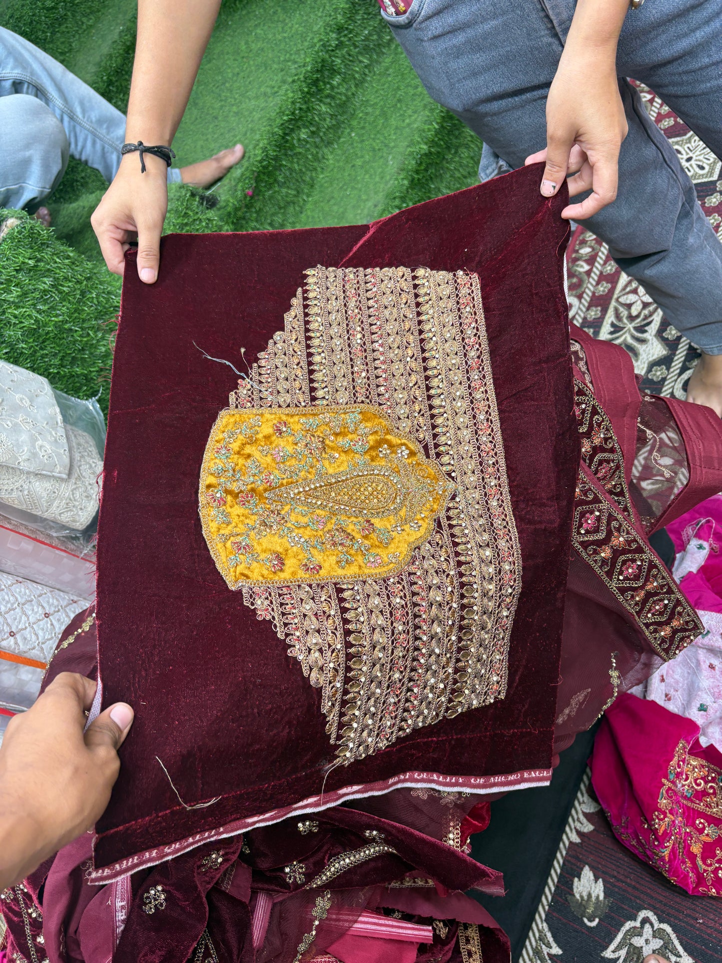 Rajwada mustard Double Dupatta royal huge flare Lehenga