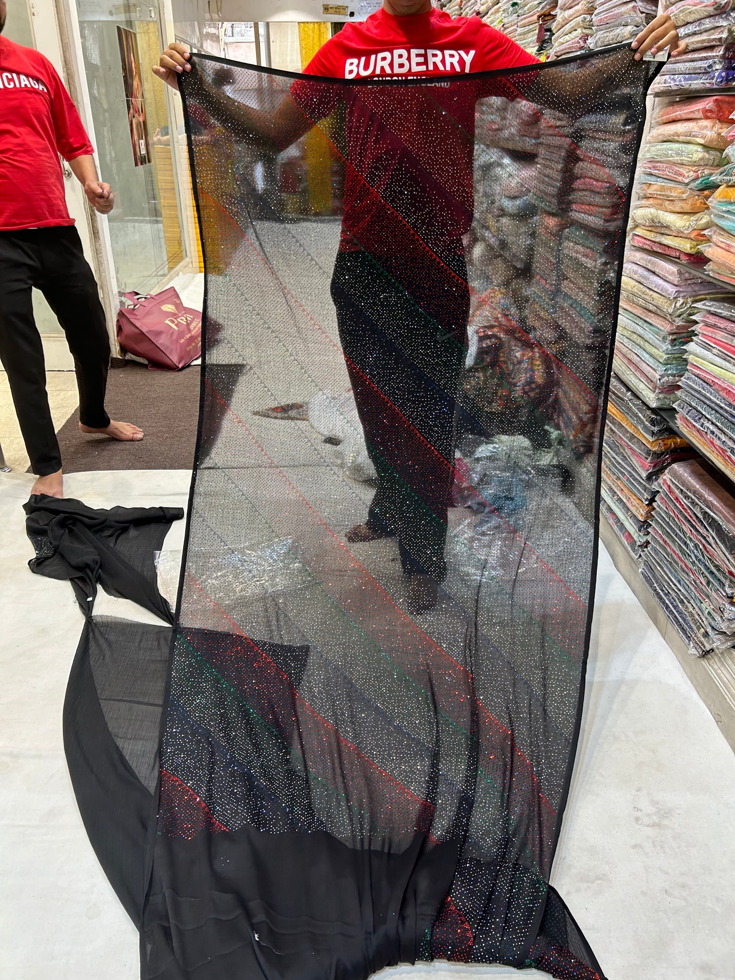 Majestic black fancy saree