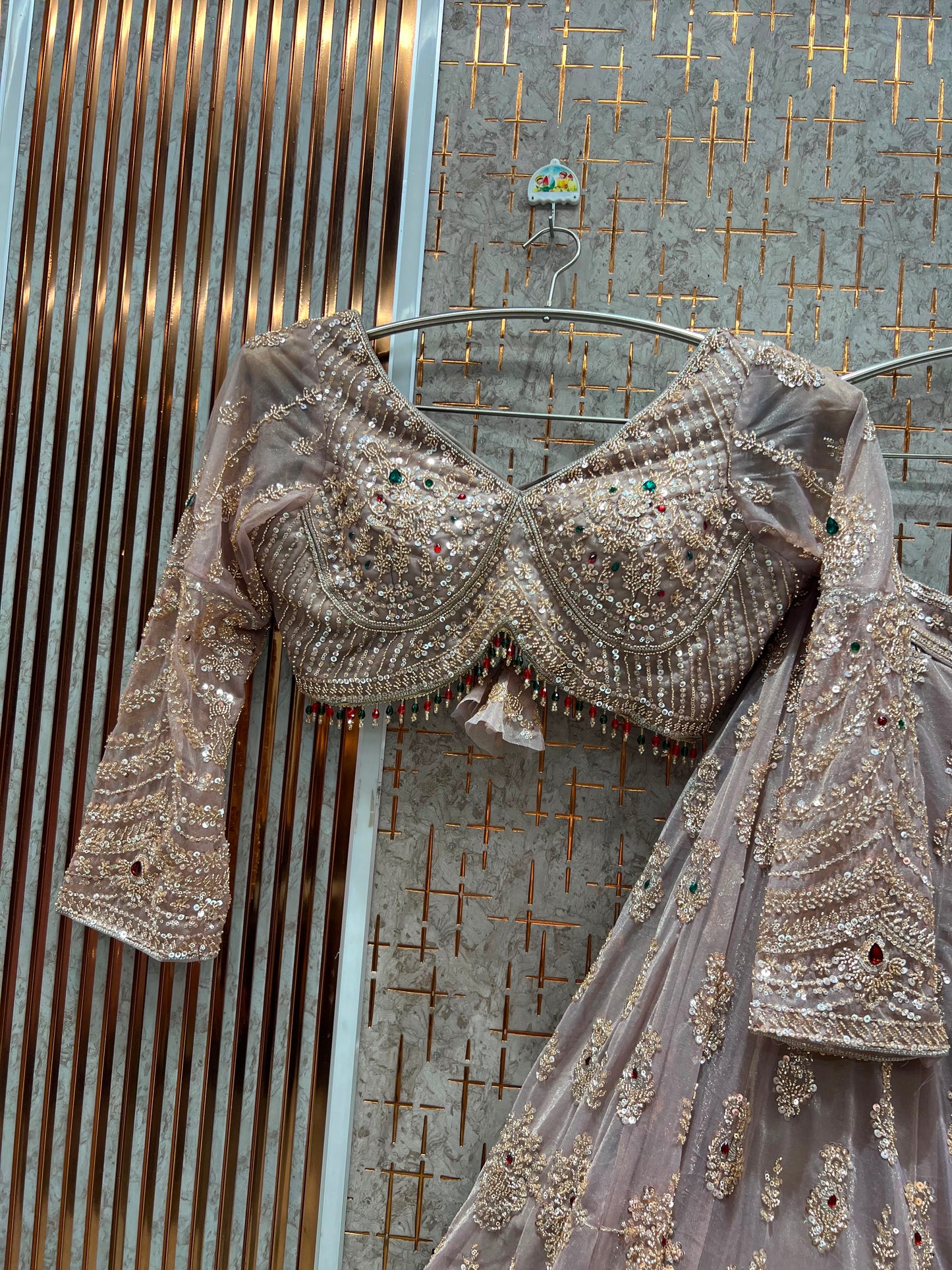 Lavender Crop Top Lehenga