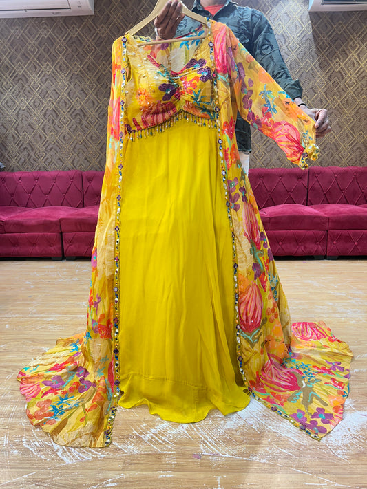 lehenga الأصفر الرائع 😍