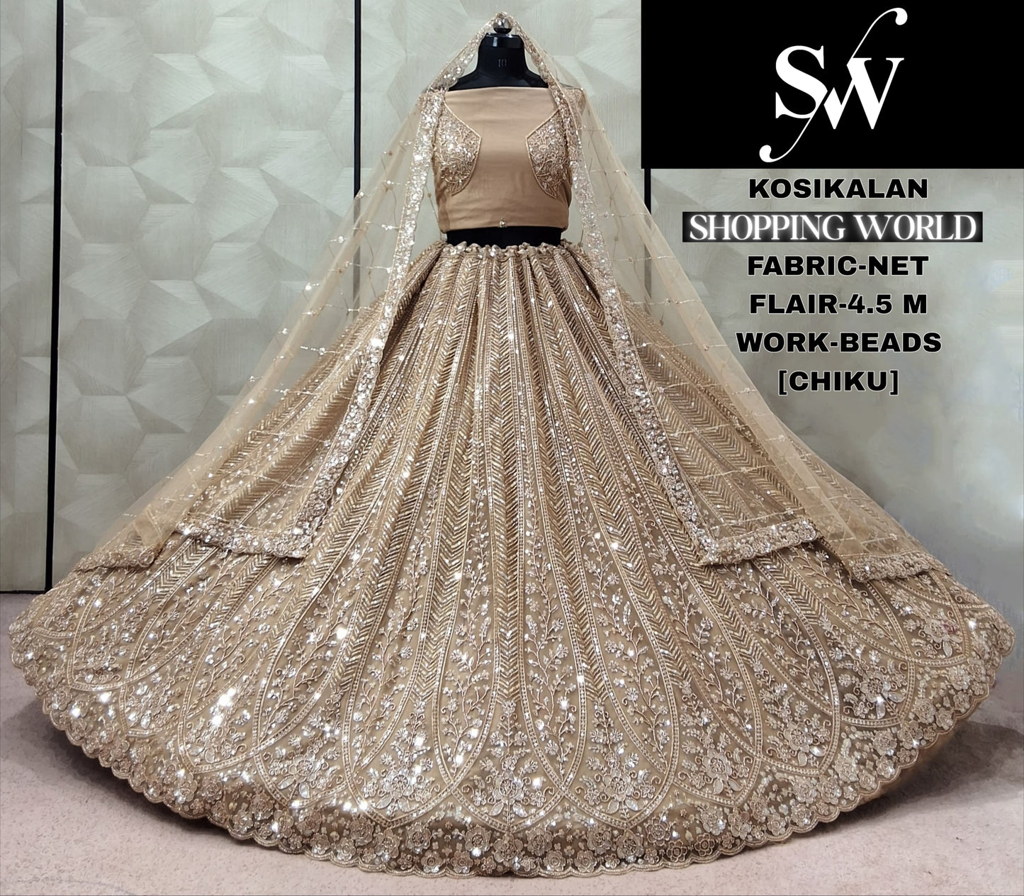 Chiku Golden Net Lehenga