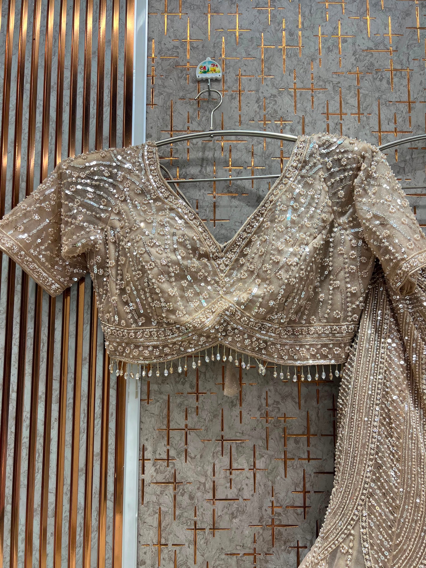 Golden Crop Top Lehenga