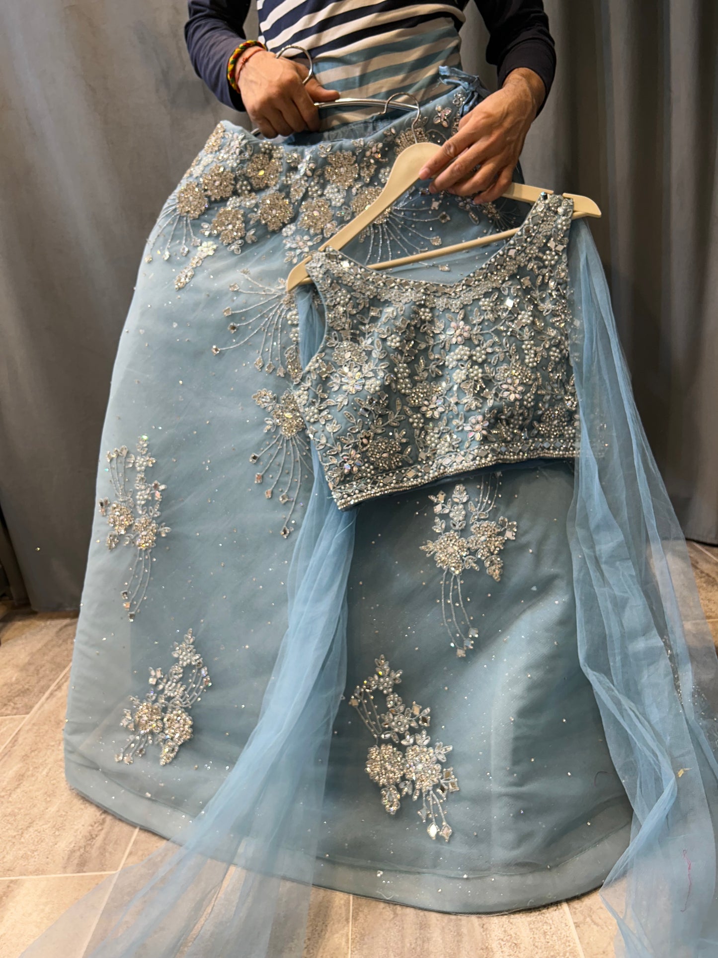 Fabulous sky blue fancy dress