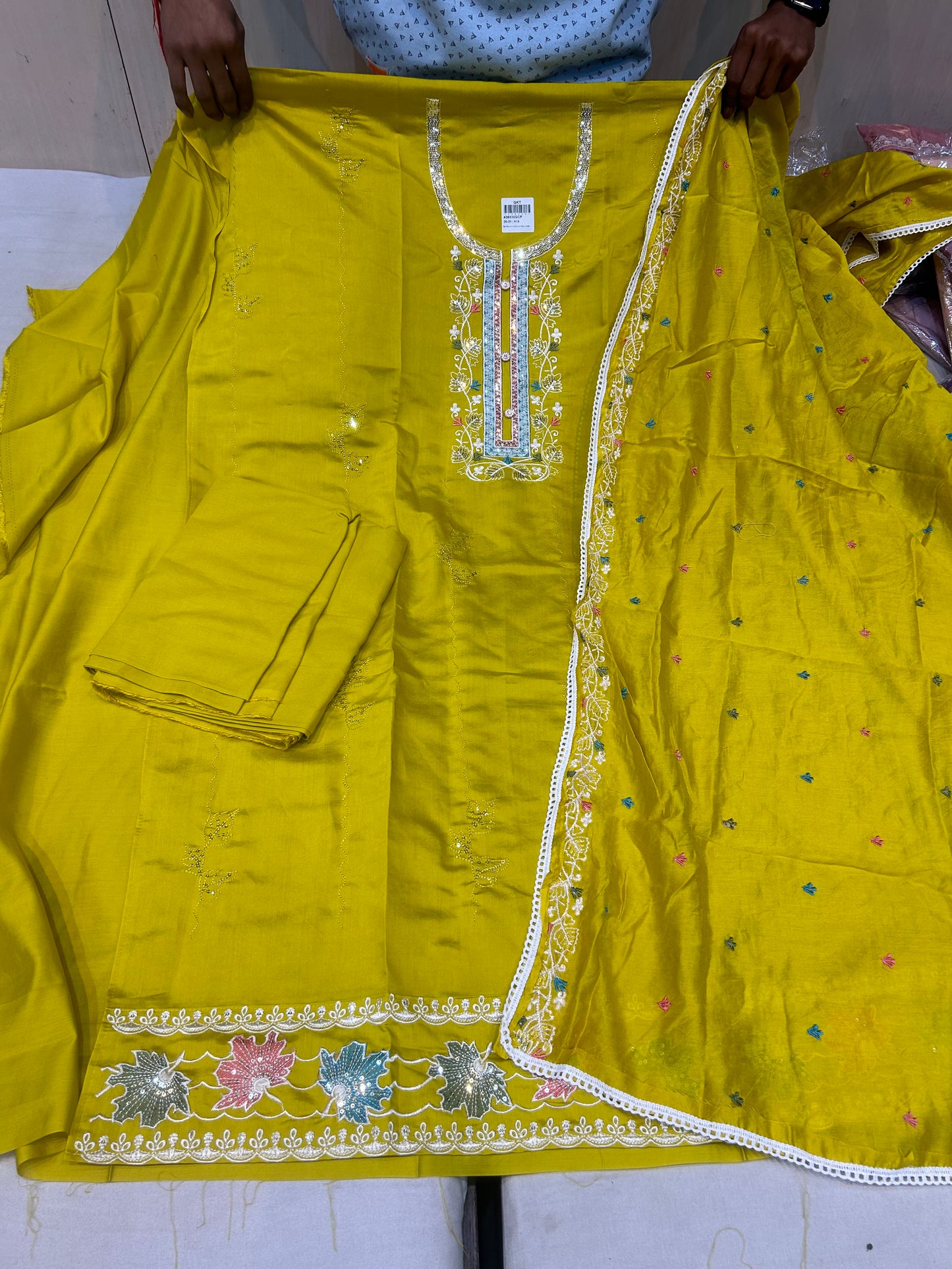 Stylish yellow stuning ladies suit