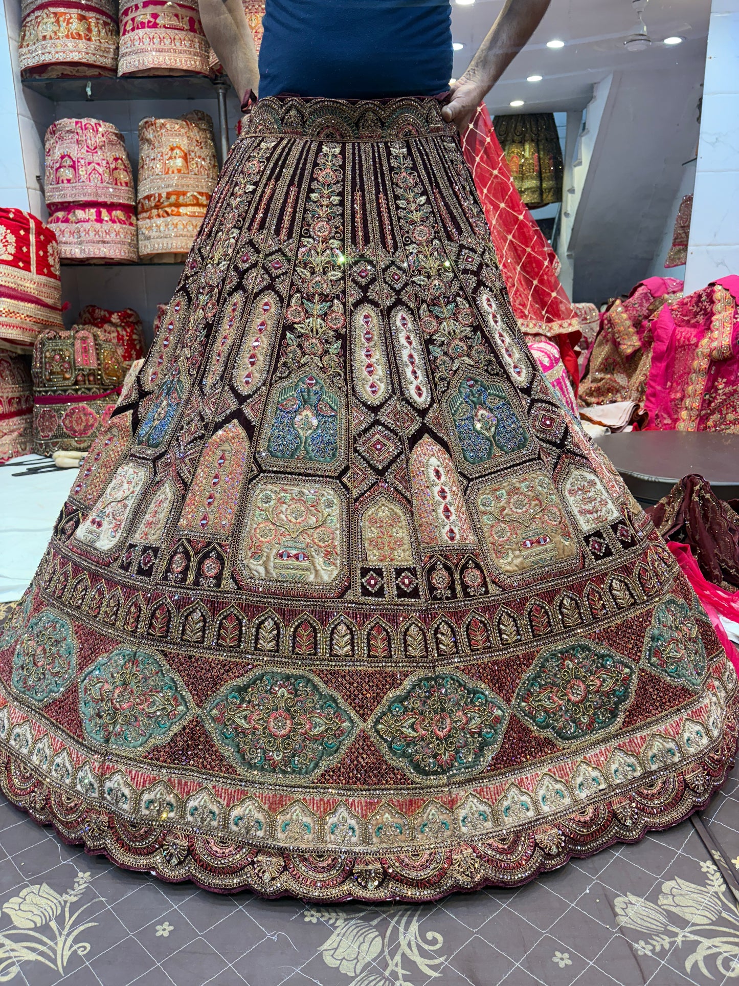 Awesome maroon bridal Lehenga