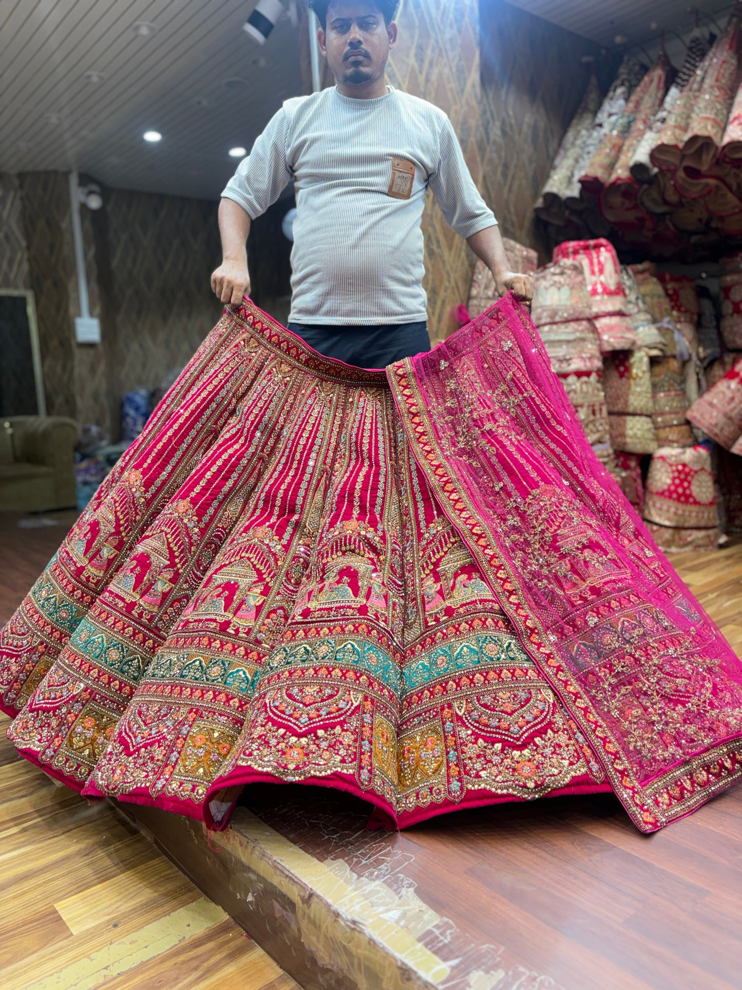 Stunning red Doli barat ball bridal Lehenga