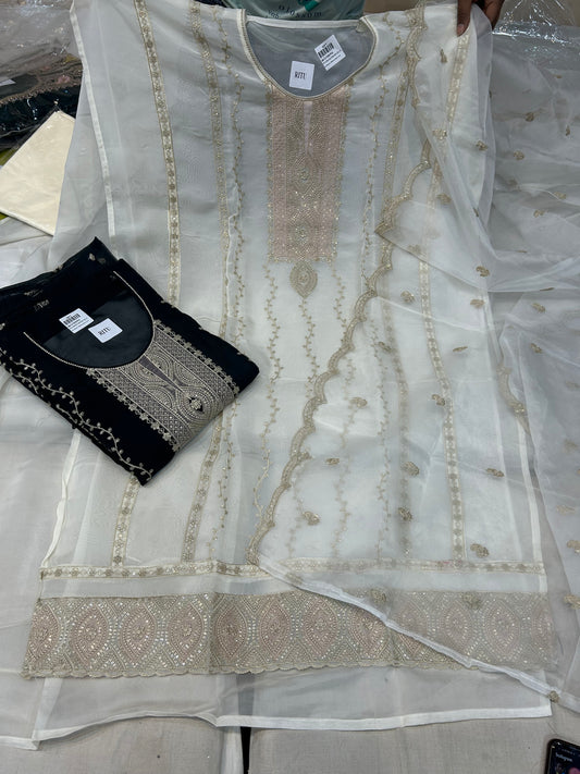 White Gorgeous Unstitched Suit 😍