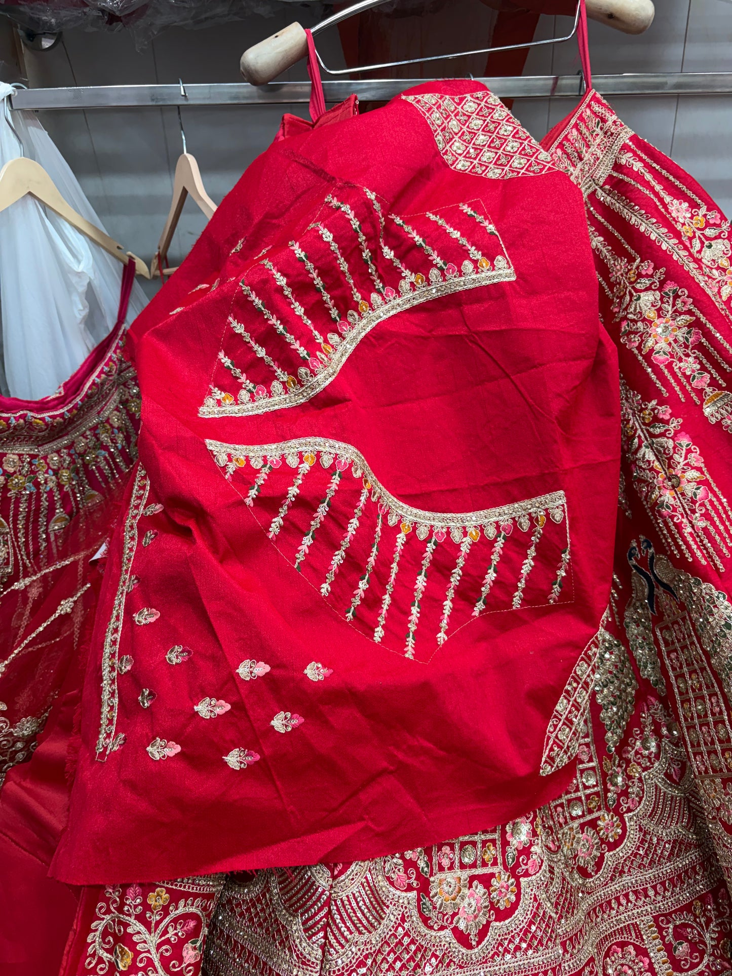 Rani pink peacock Bridal Lehenga