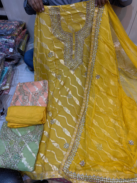 Yellow Fantastic Unstitched Suit