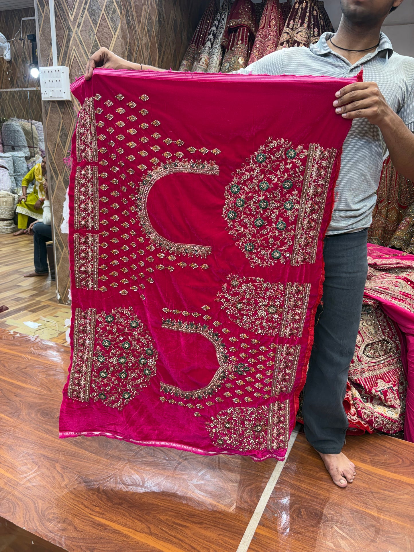 Rani pink Doli Barat Bridal Lehenga