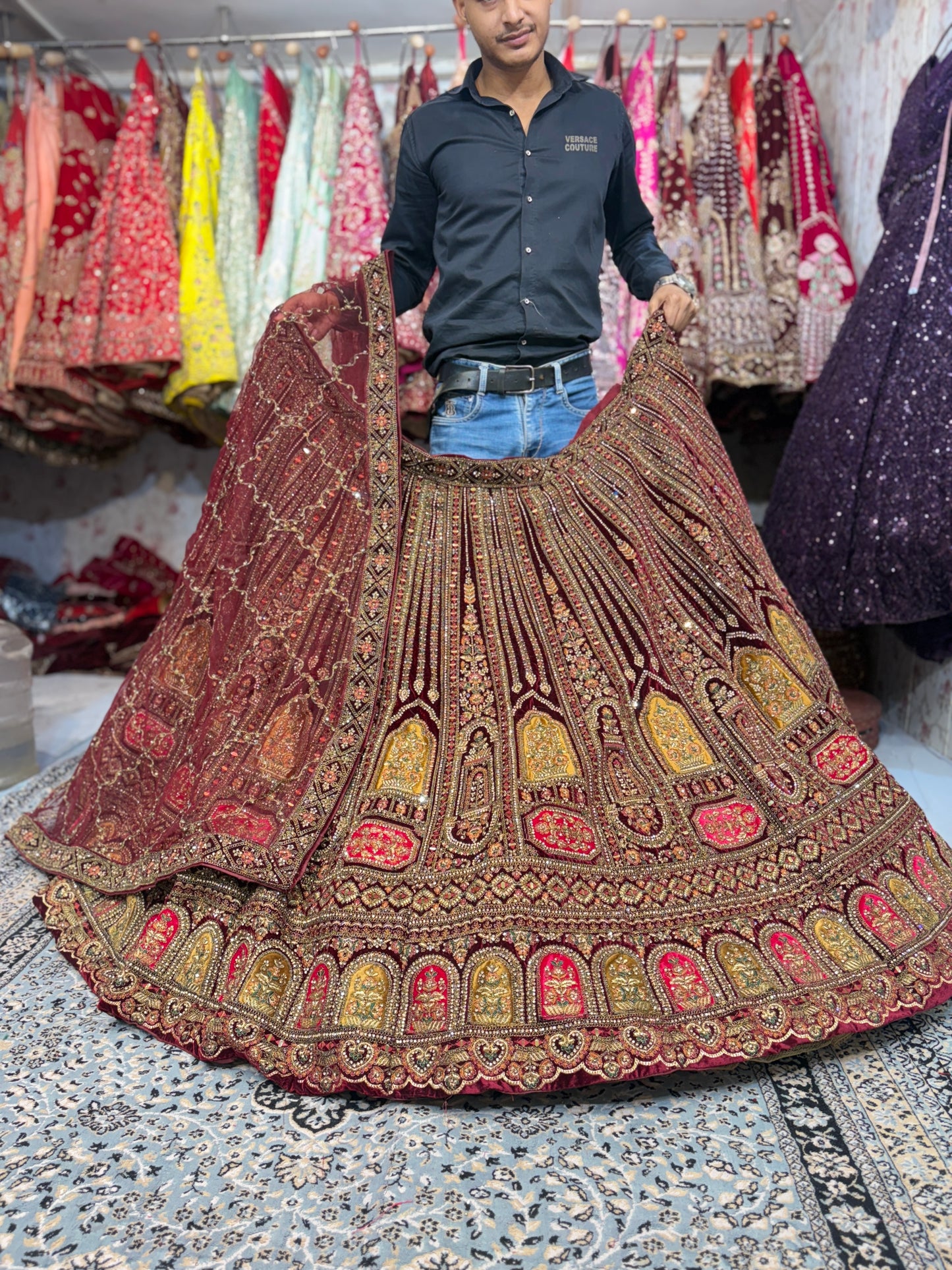 Amazing maroon bridal Lehenga