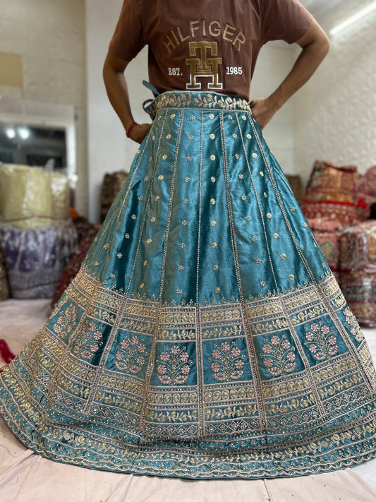 Pretty blue Sabhyasachi lehenga