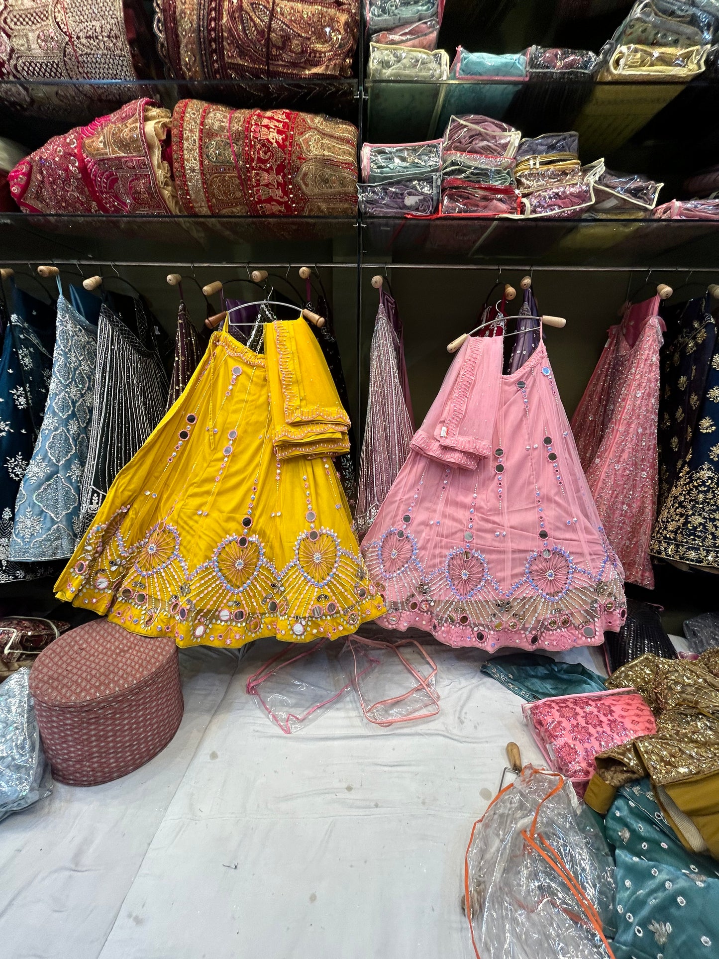 Stunning yellow haldi PDP Original Mirror lehenga