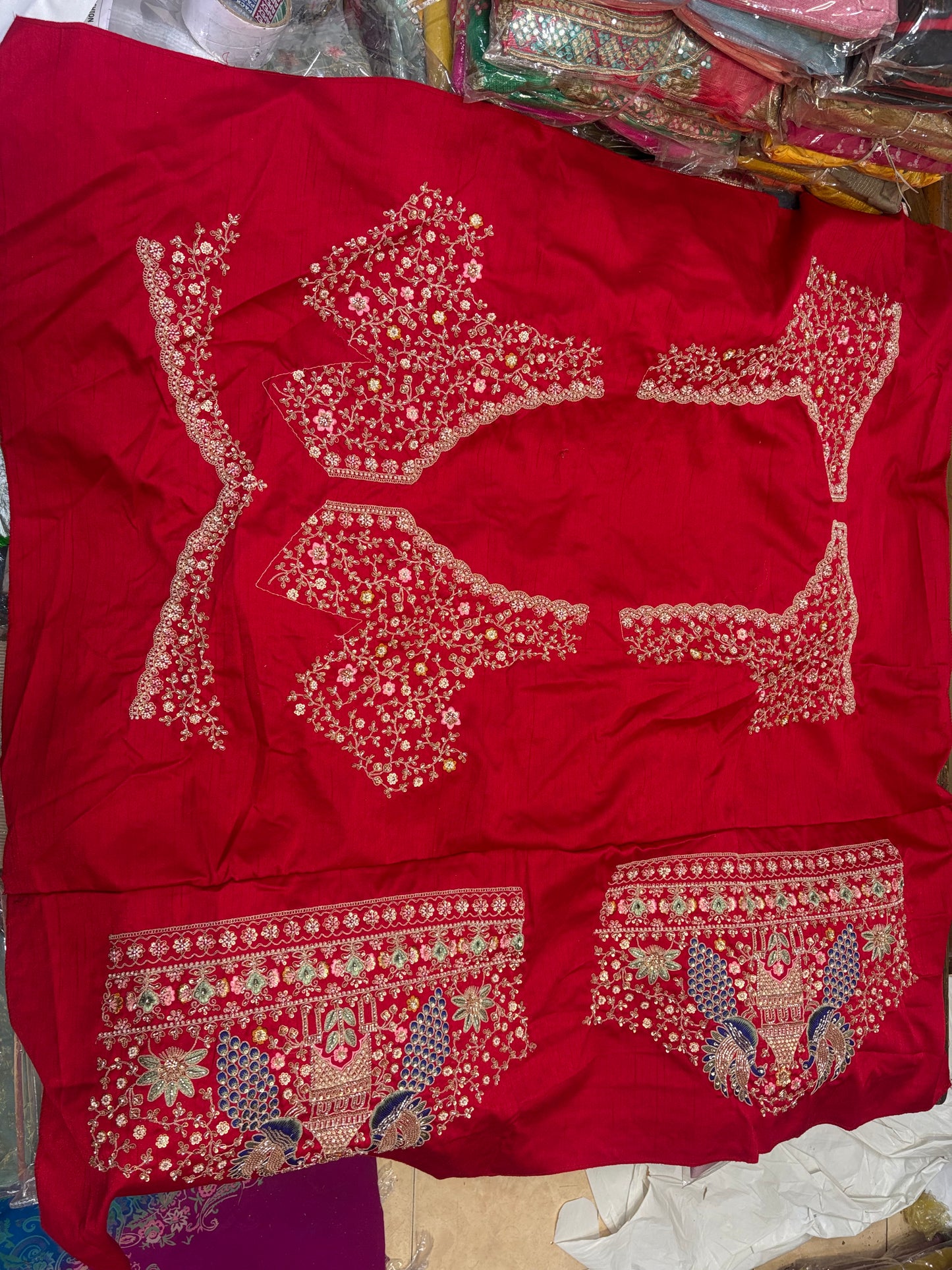 Eye Catching White Handwork Beats peacock Double Duptta Lehenga