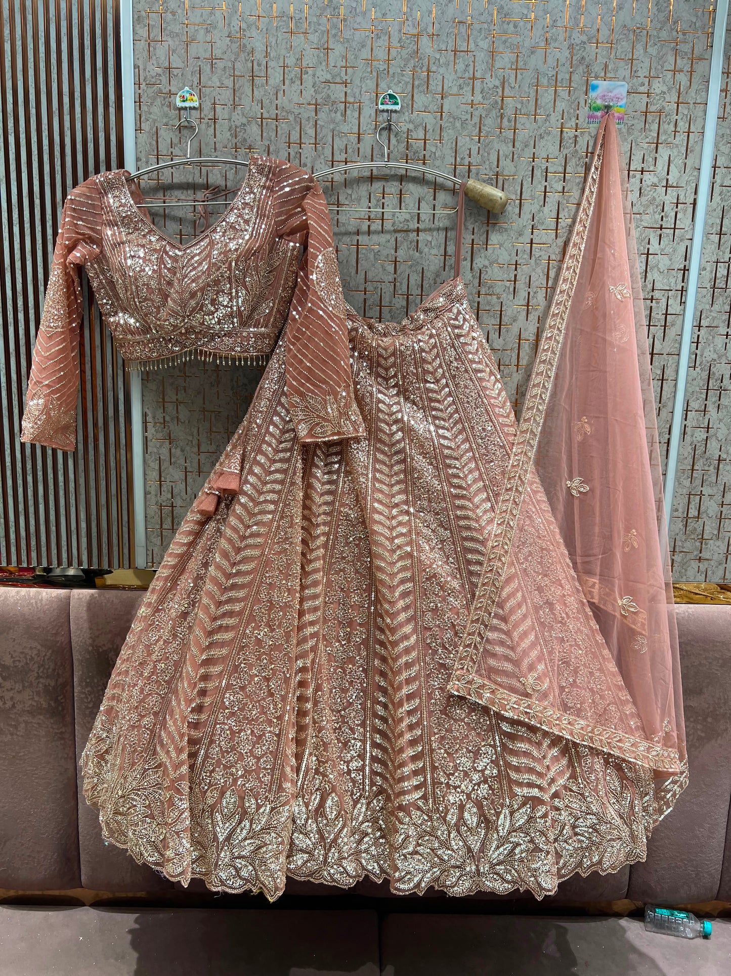 Green Crop Top Lehenga