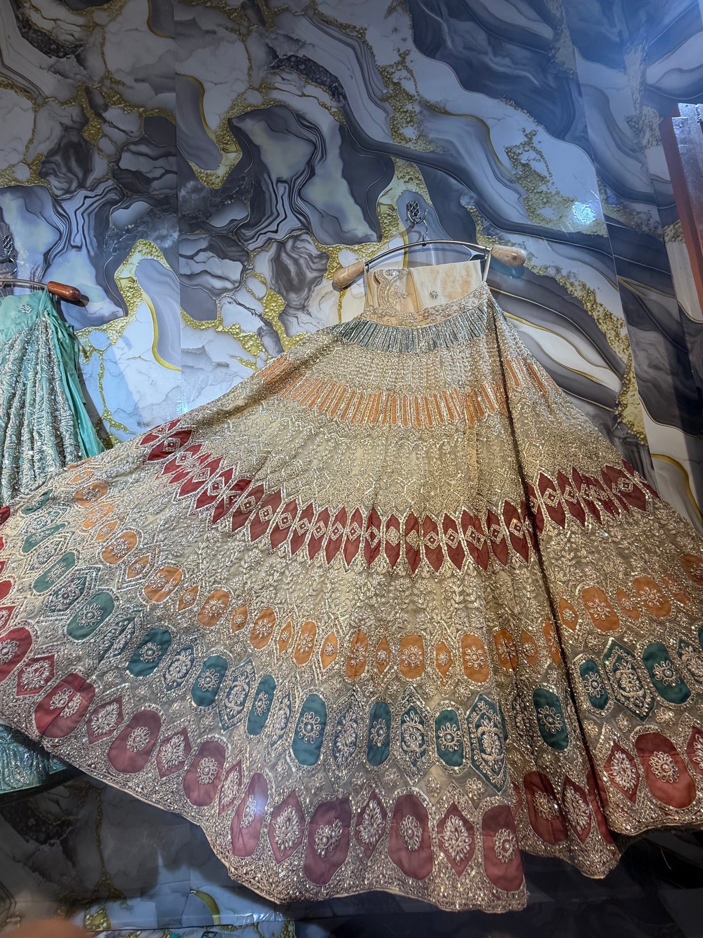Golden Heavy Designer Lehenga