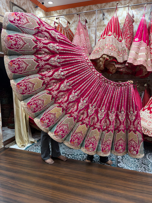 Rani Pink Peacock Ball Bridal Lehenga