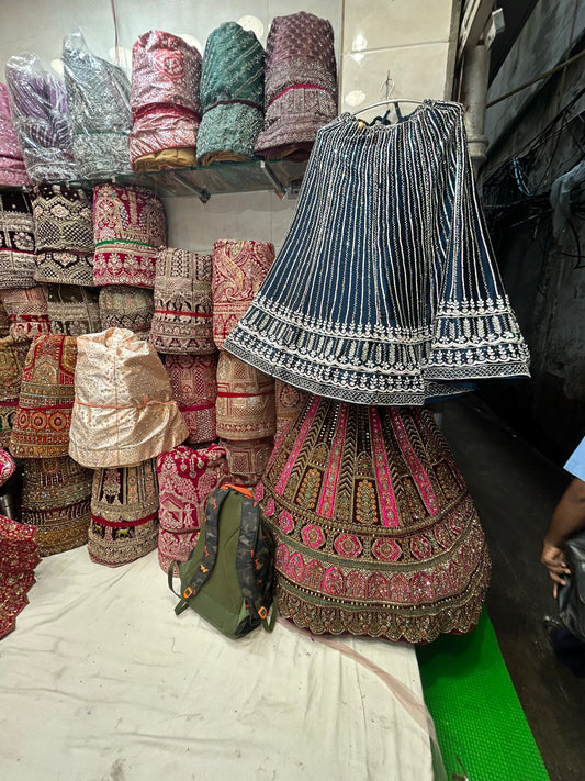 Blue handwork Lehenga