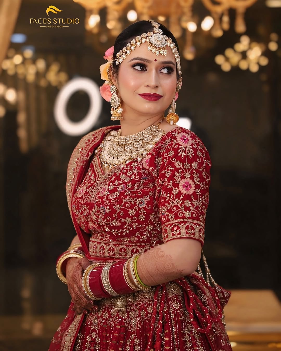 Rani Pink Jhumka Rajwada lehenga
