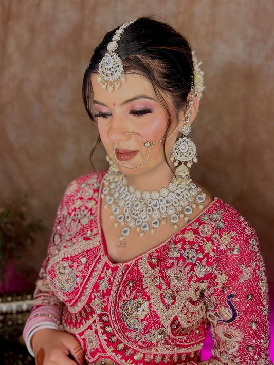 Lovely Hot pink peacock crop top Lehenga Happy Customer