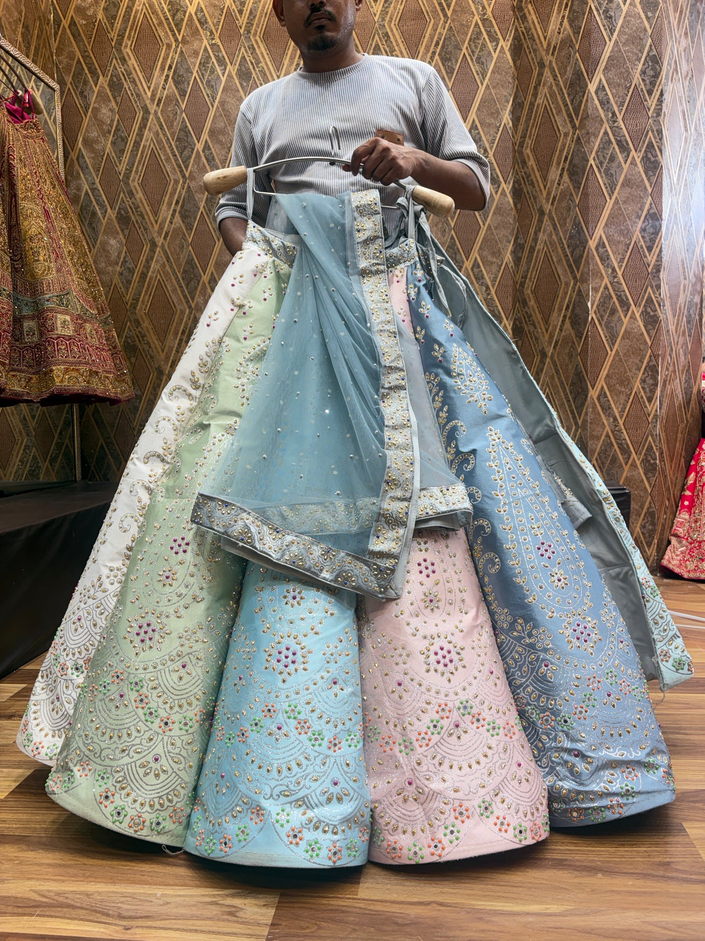 Amazing multicolour ball Lehenga