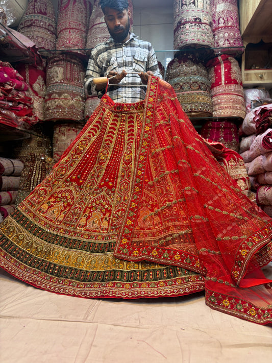Rani pink Doli Barat Bridal Lehenga