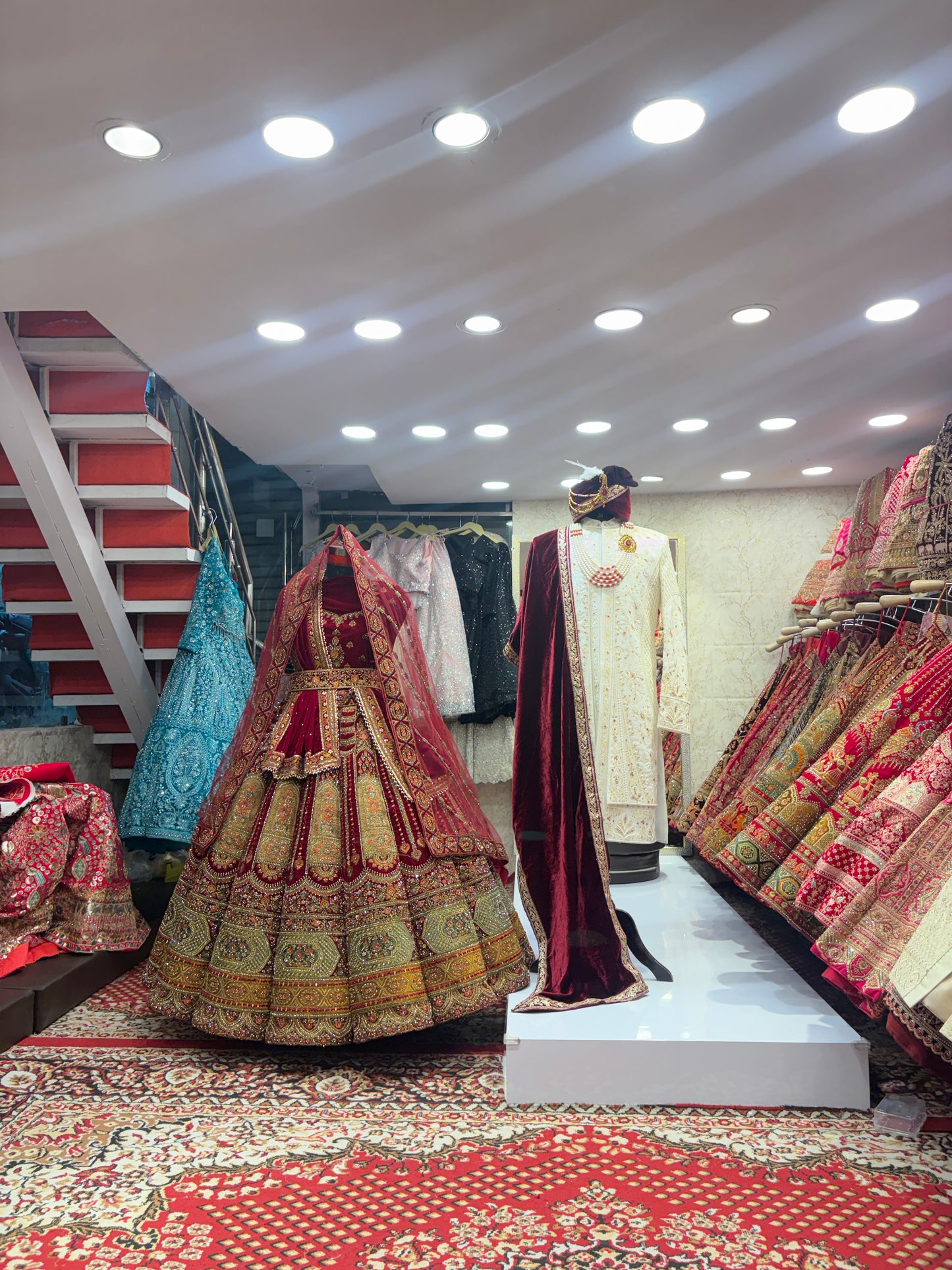 Eye catching bridal Lehenga sherwani combo