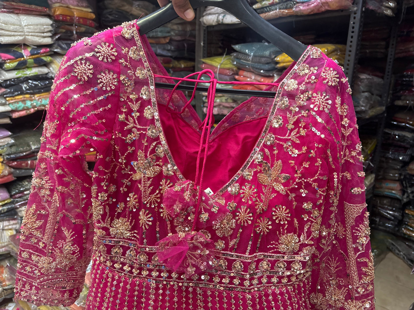 Khoobsurat Hot pink Farshi garara muslim Bride Special Dress