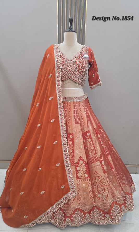 Purple Crop Top Lehenga