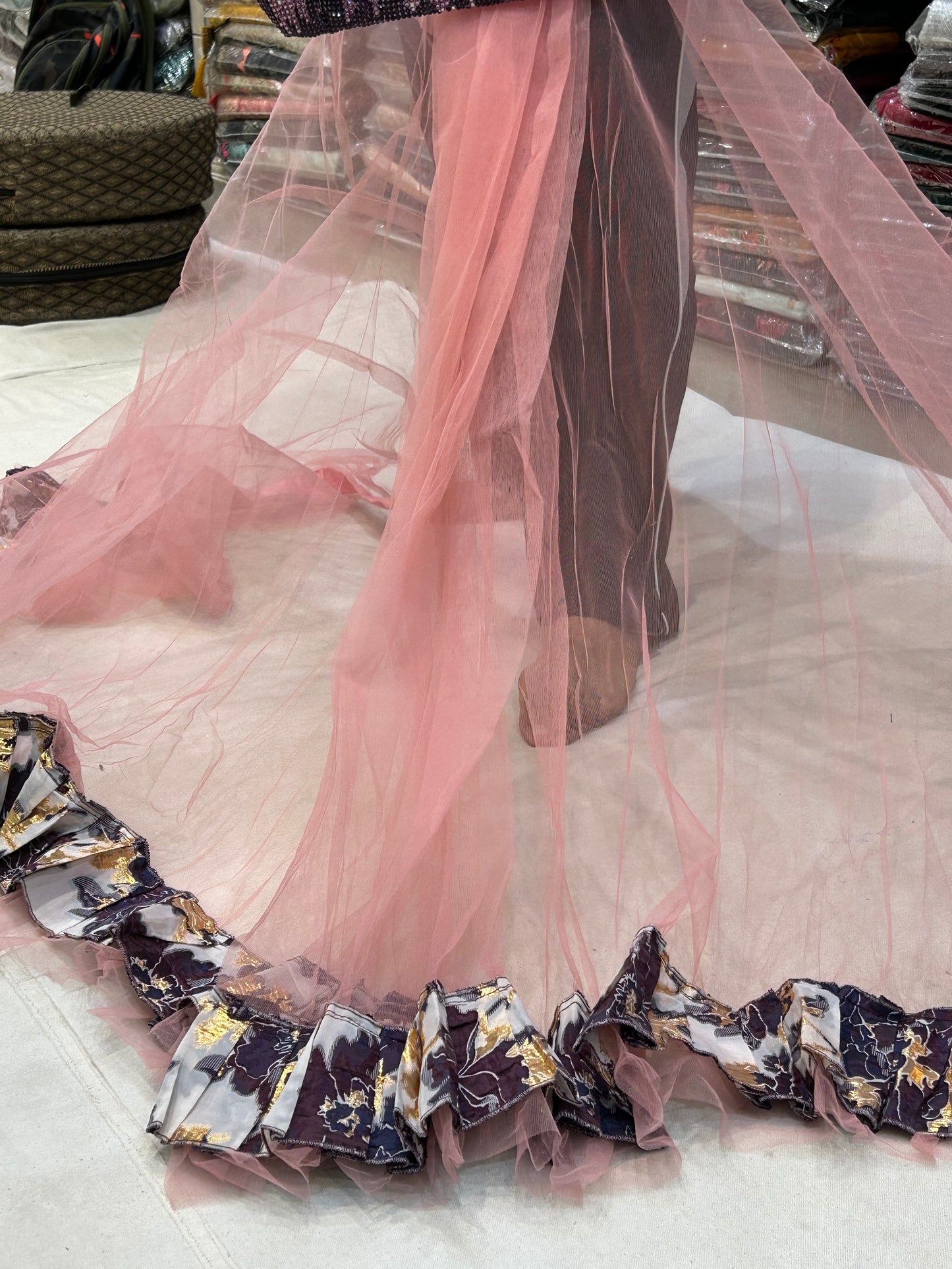 Fabulous pink fancy saree