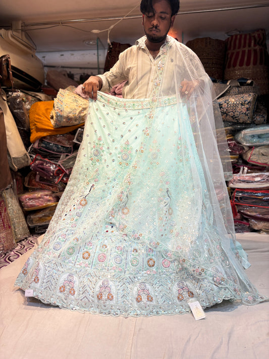 Gorgeous sky blue Lehenga