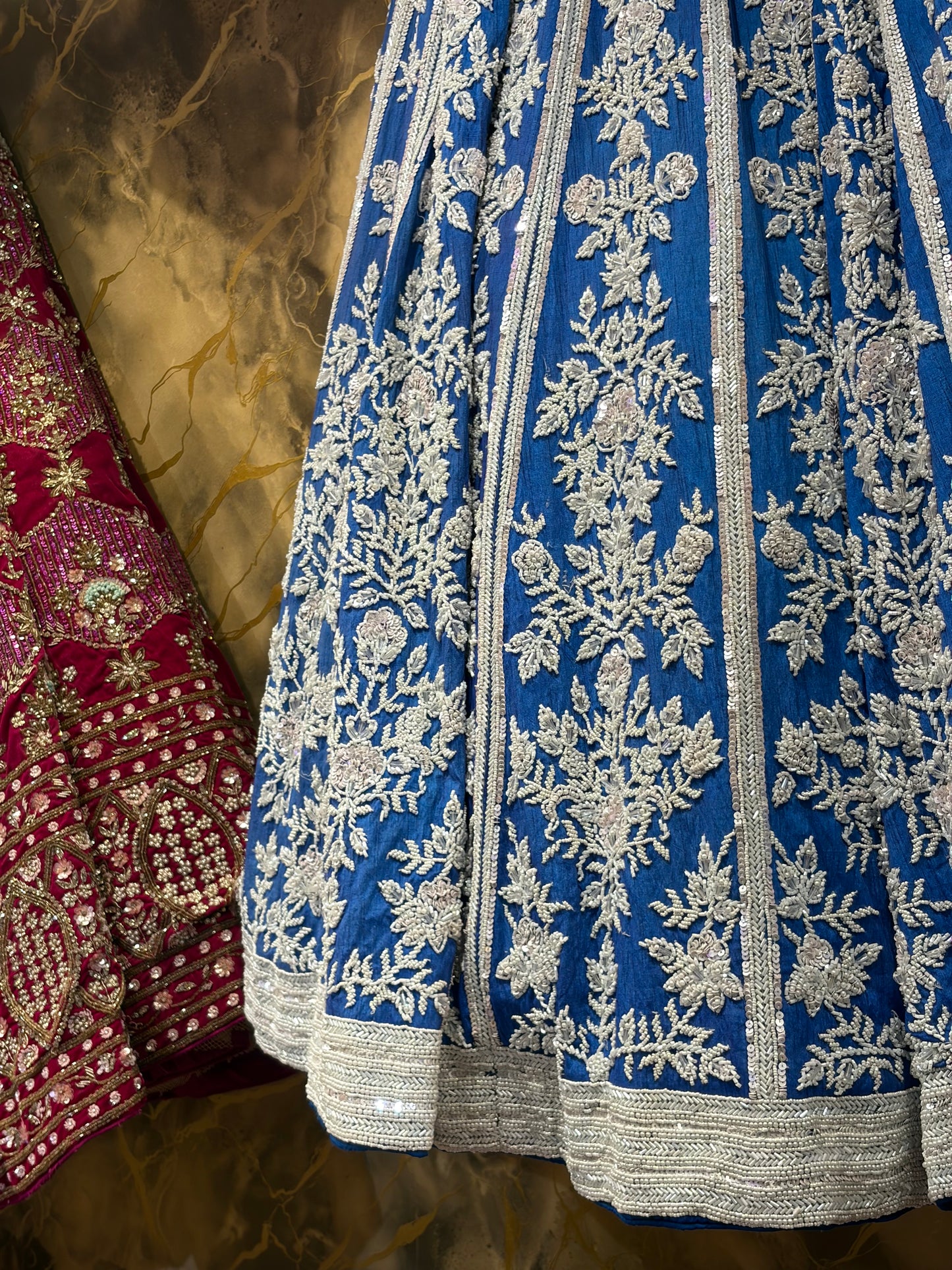 Silver Blue Designer Lehenga