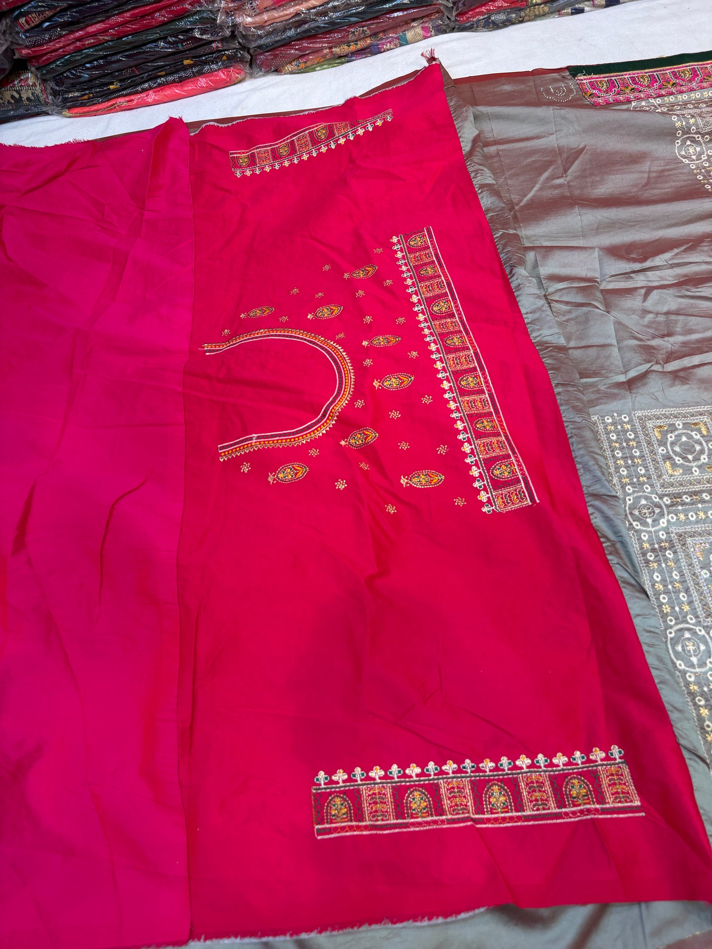 Astonishing beige pink saree