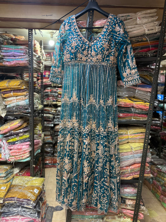 (Copy) Fantastic Red Handwork Beats peacock Double Duptta Lehenga