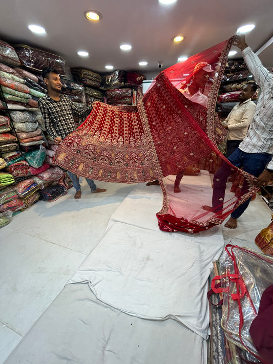 Fantastic red bridal lehenga