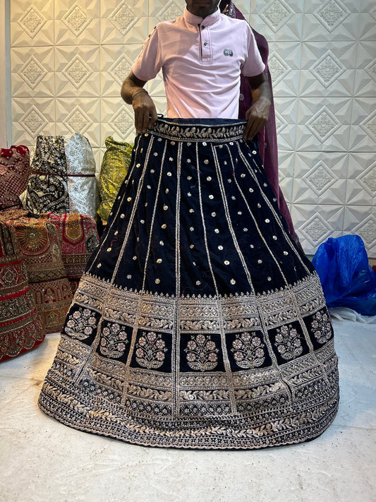 Dark blue Sabyasachi Lehenga
