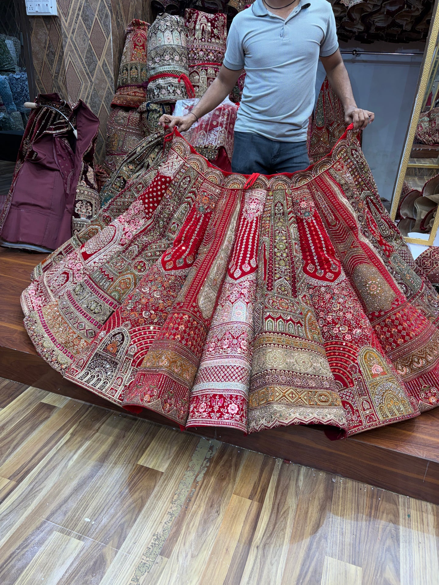 Multikali Ball Bridal Lehenga