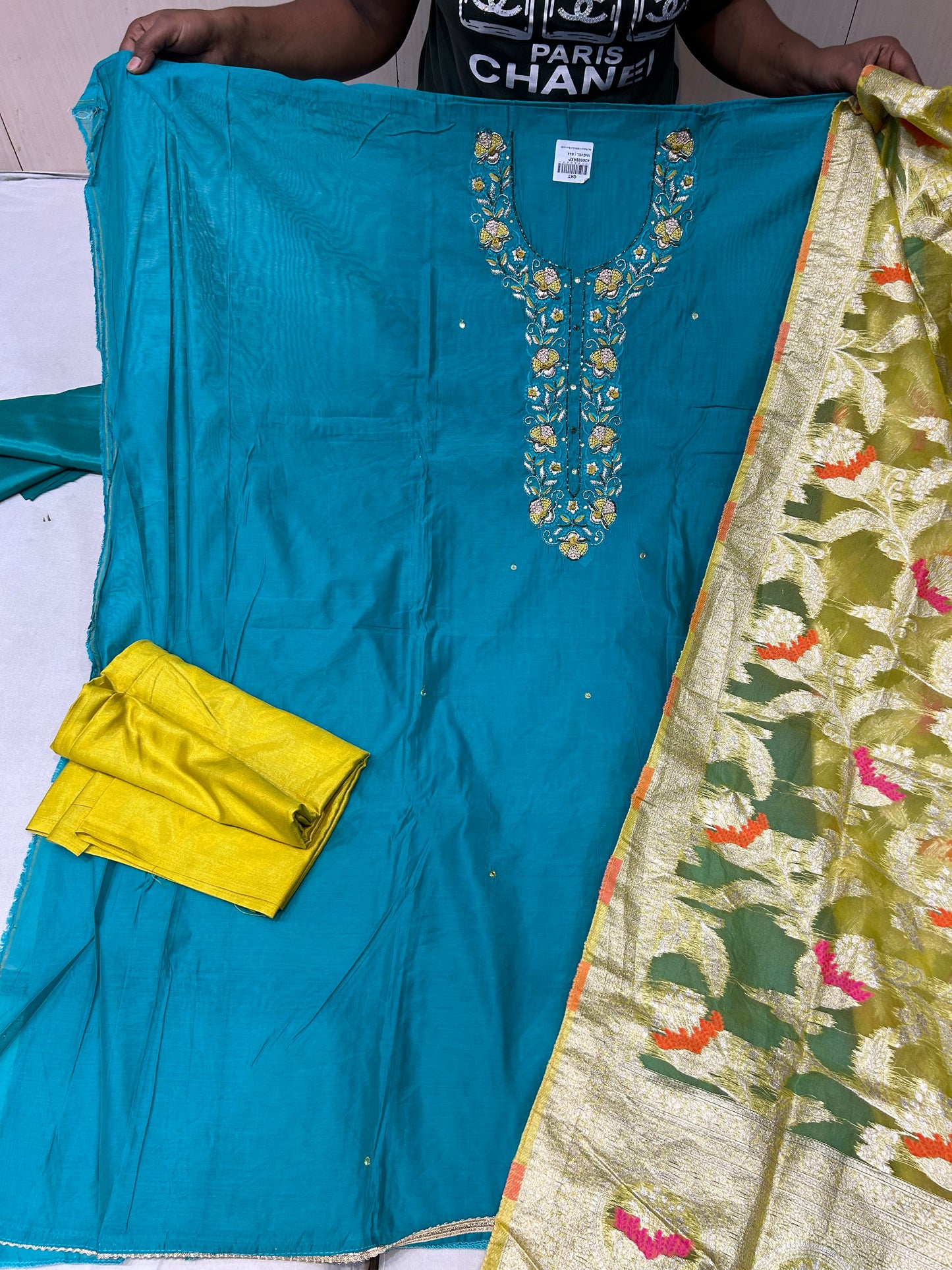 Majestic Blue unstitched ladies suit