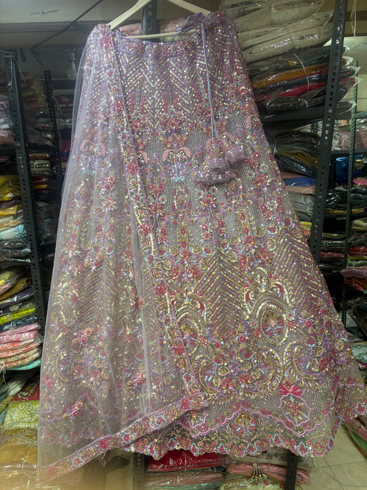 Beautiful pink Crop Top Lehenga