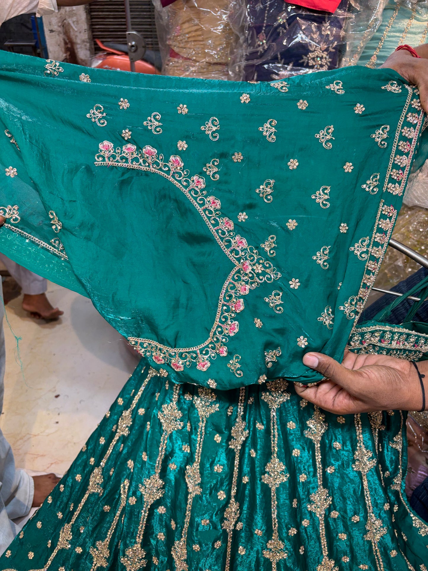 Green Peacock Designer Lehenga