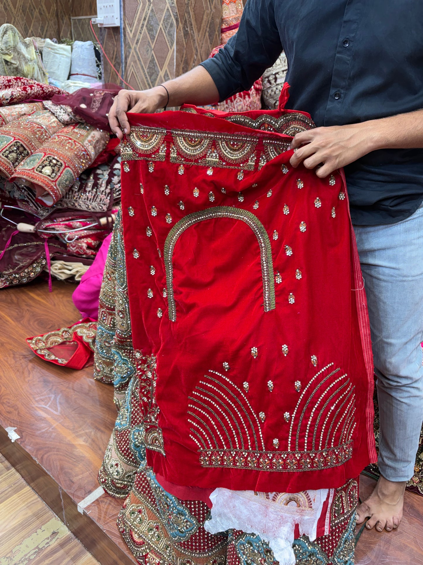 Maroon Ball Bridal Lehenga - Shopping World