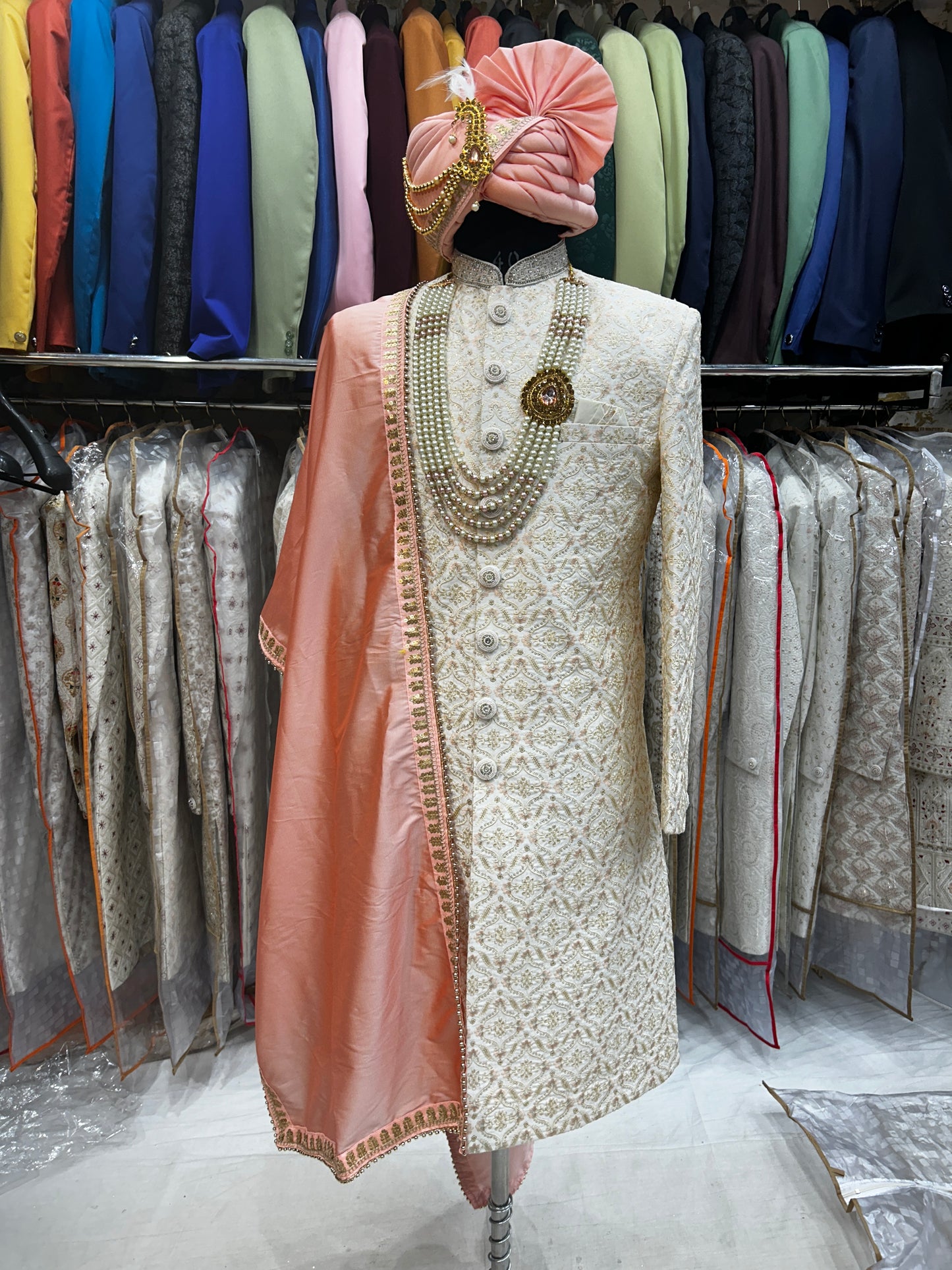 Fantastic Cream color sherwani