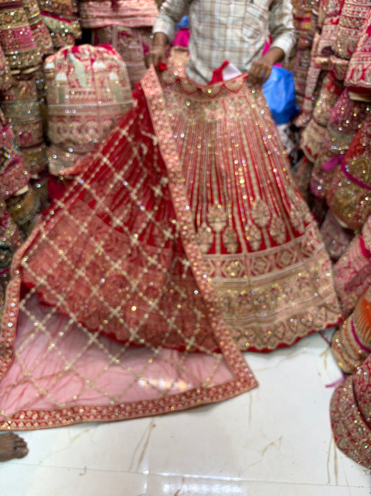 Rani Pink bridal Lehenga