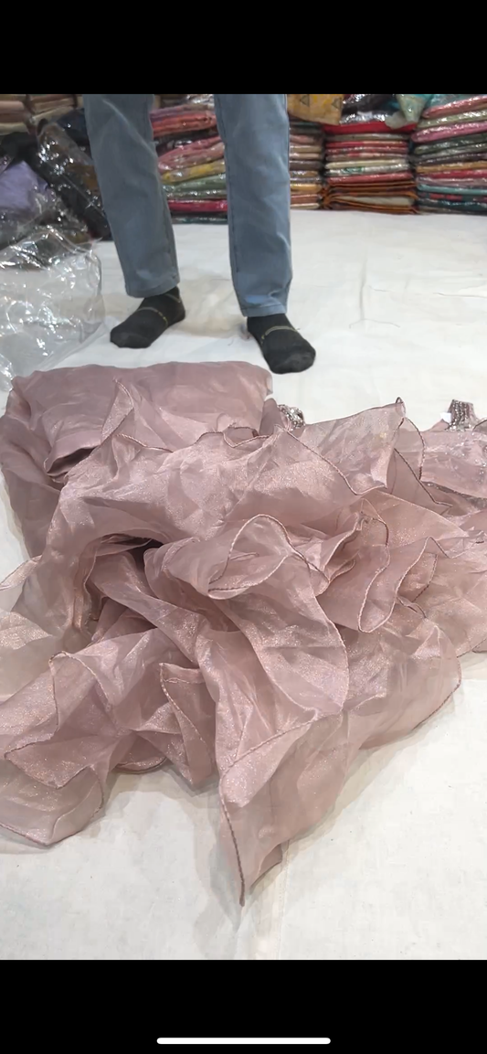 Gorgeous onion baby Pink colour Saree