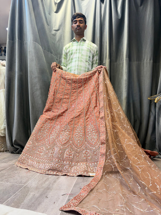 Stunning Peach Lehenga