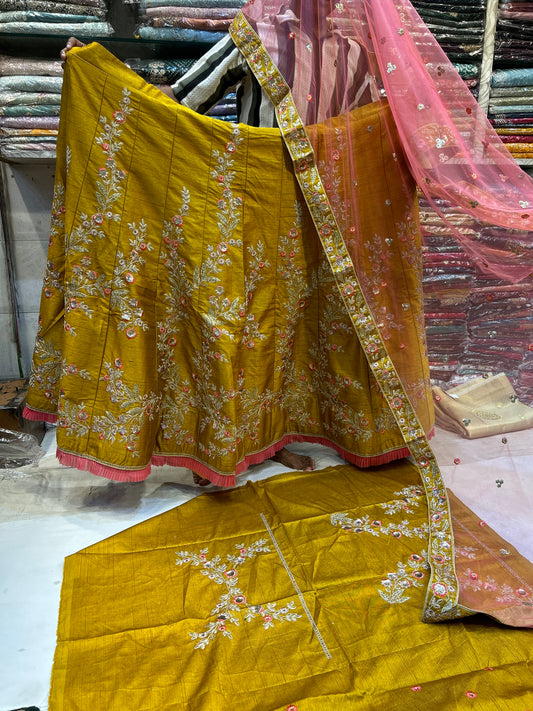 Haldi mehendi lehenga